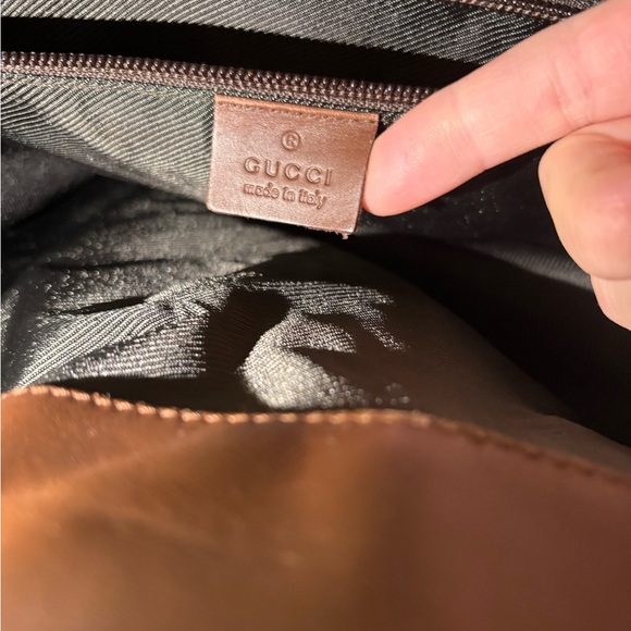 Y2K Vintage Gucci Jumbo GG Monogram Canvas Tote Bag • Brown Leather Straps - Picture 9 of 15